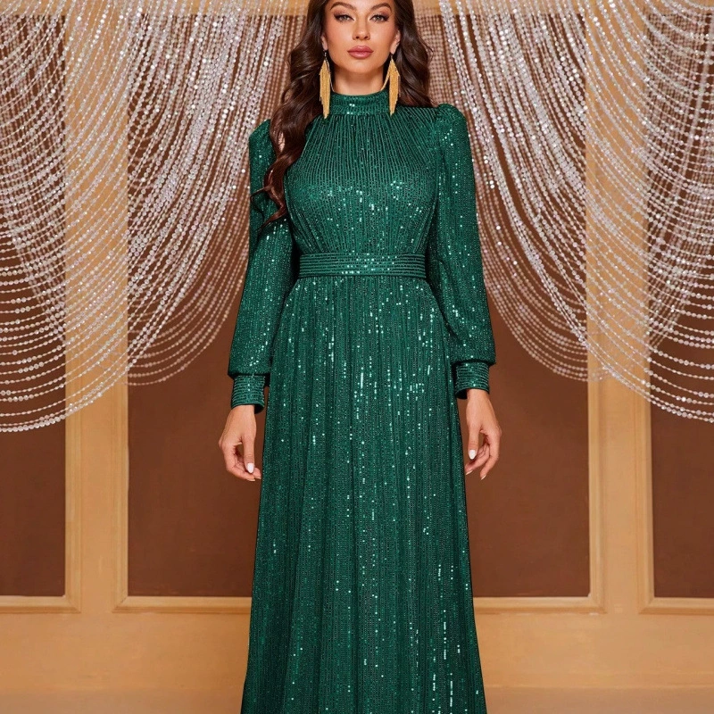 Evening dress sequin party women long dress