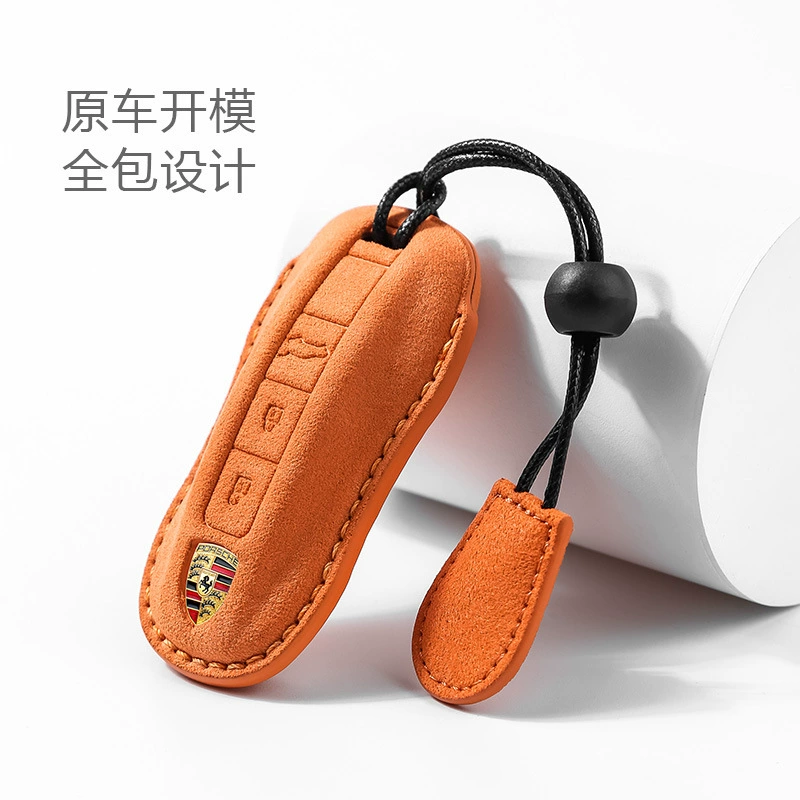 Ежемесячный чехол для ключей от замши 500 для Porsche Cayenne 718Macan Palamela с пряжкой