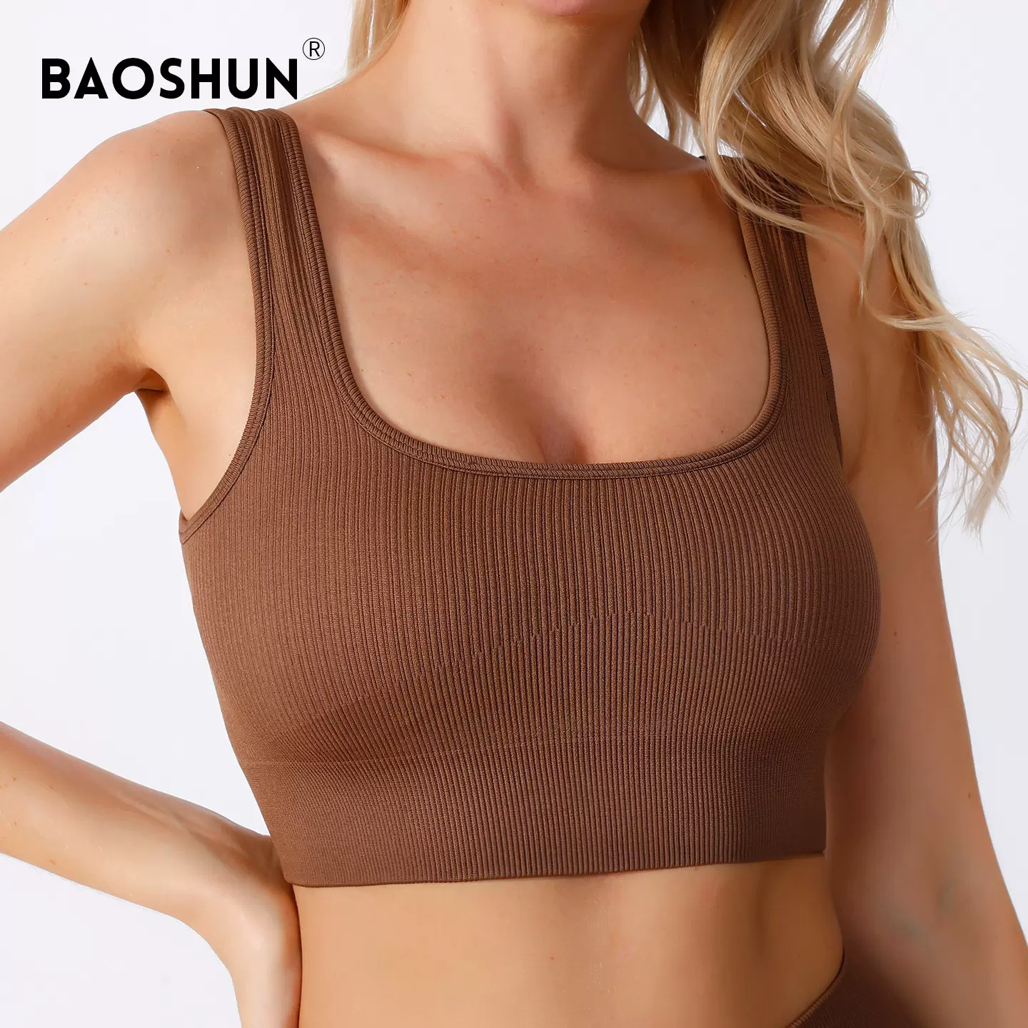 欧美运动背心女瑜伽服健身美背上衣文胸高强度防震带胸垫内衣