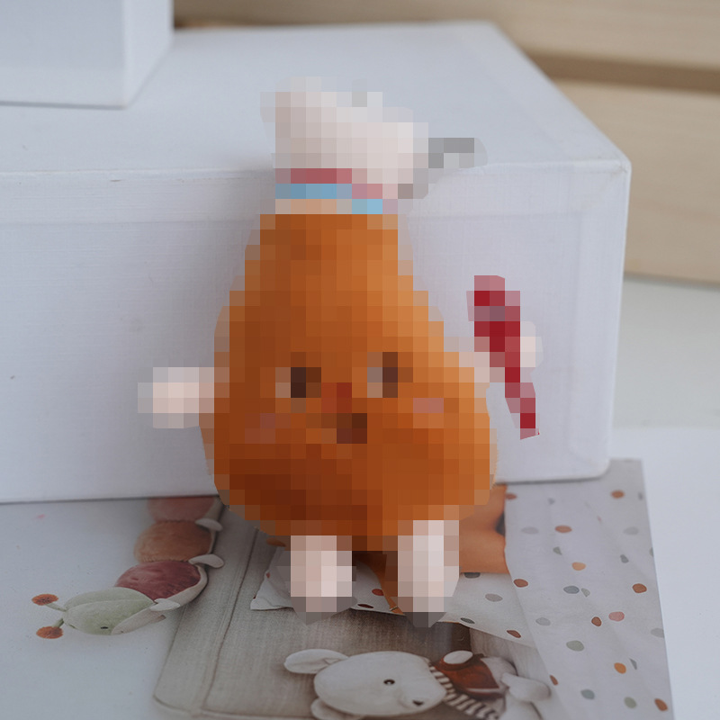 Creative Plush Burger Fries Pendant Keychain Bag Accessories Gift Doll Machine Chicken Leg Doll Plush Toy