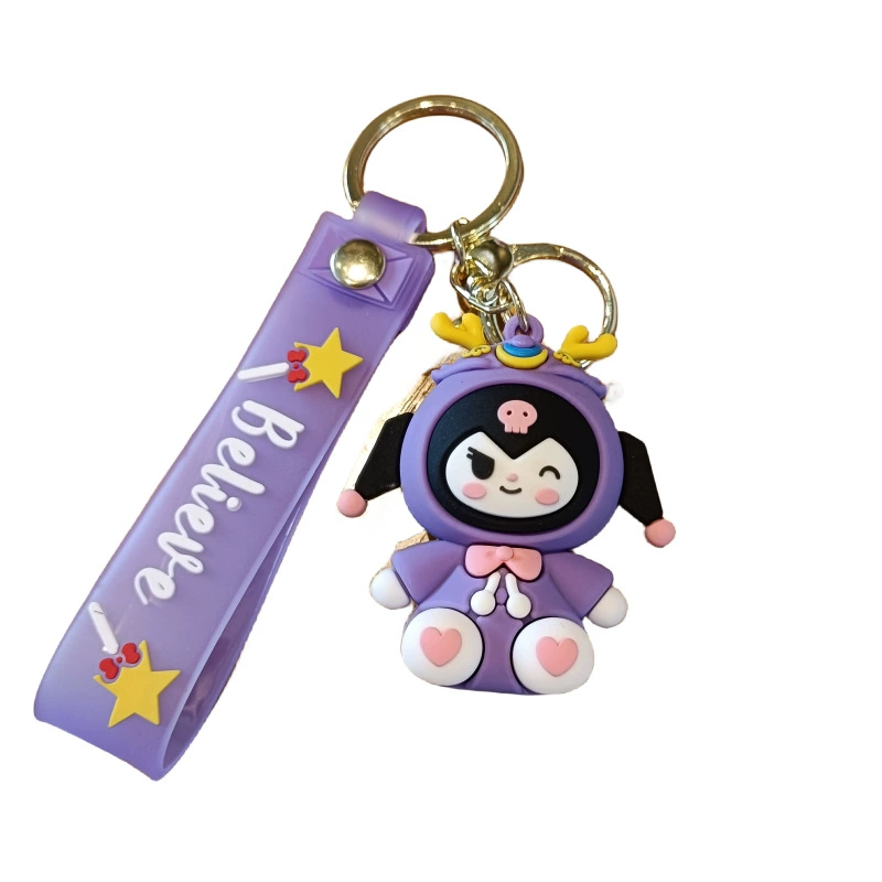 Sanrio, cartoon cute keychain, doll, school bag, pendant, car keys, Birthday gift