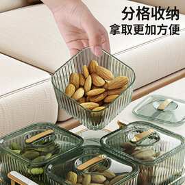 新款分格奢侈水果盘客厅茶几家用塑料糖果盒零食摆放盘干果瓜子盘