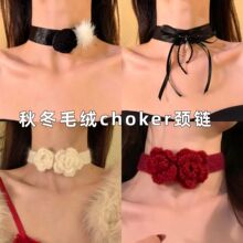 �����߼���ë���ɫ����choker��Ů2025���¿��p�ݚ��|�i�