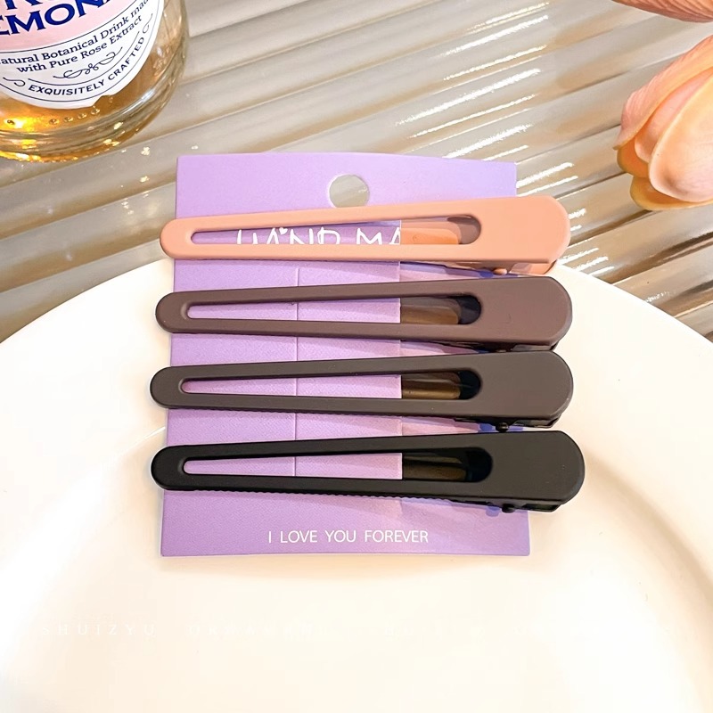 Clip de una palabra de color caramelo, clip para el cabello con flequillo, tocado femenino 2025 nuevo clip bb, horquilla lateral, clip lateral para el cabello roto, clip lateral