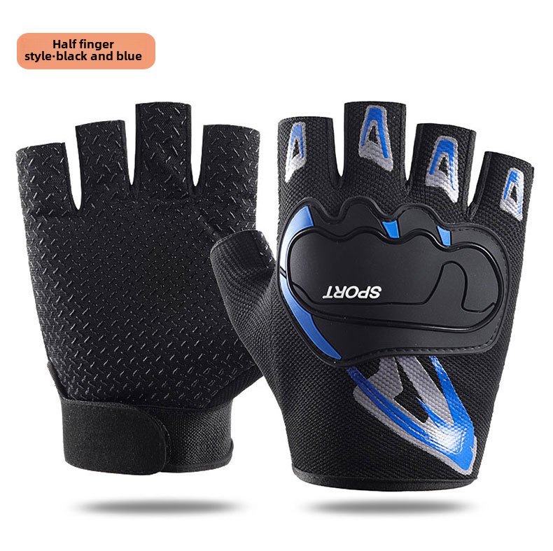 Half-finger Fitness Gloves Men's Outdoor Sports Single and Parallel Bars Equipment Training Non-slip Wear-resistant Anti-seismic Mountaineering Fishin_maomaolike.com