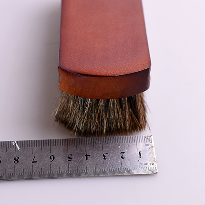 Comercio exterior de alta calidad cepillo de caballo puro cepillo de caballo de madera natural cepillo de zapatos de cuero de piel suave cepillo de zapatos de cuero