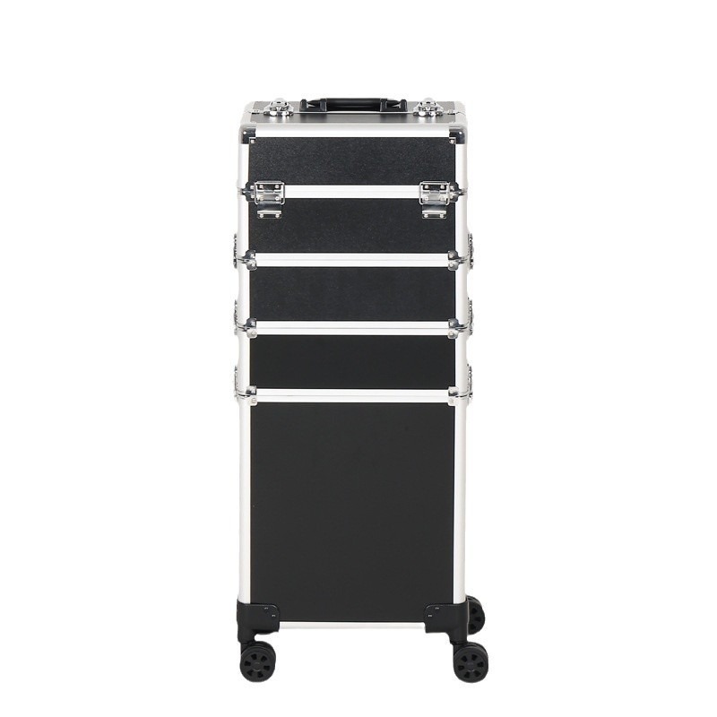 Caja de maquillaje profesional de talón de maquillaje varilla de tracción de gran capacidad de caja de manicuras multicapa caja de herramientas de bordado para almacenar manicurista