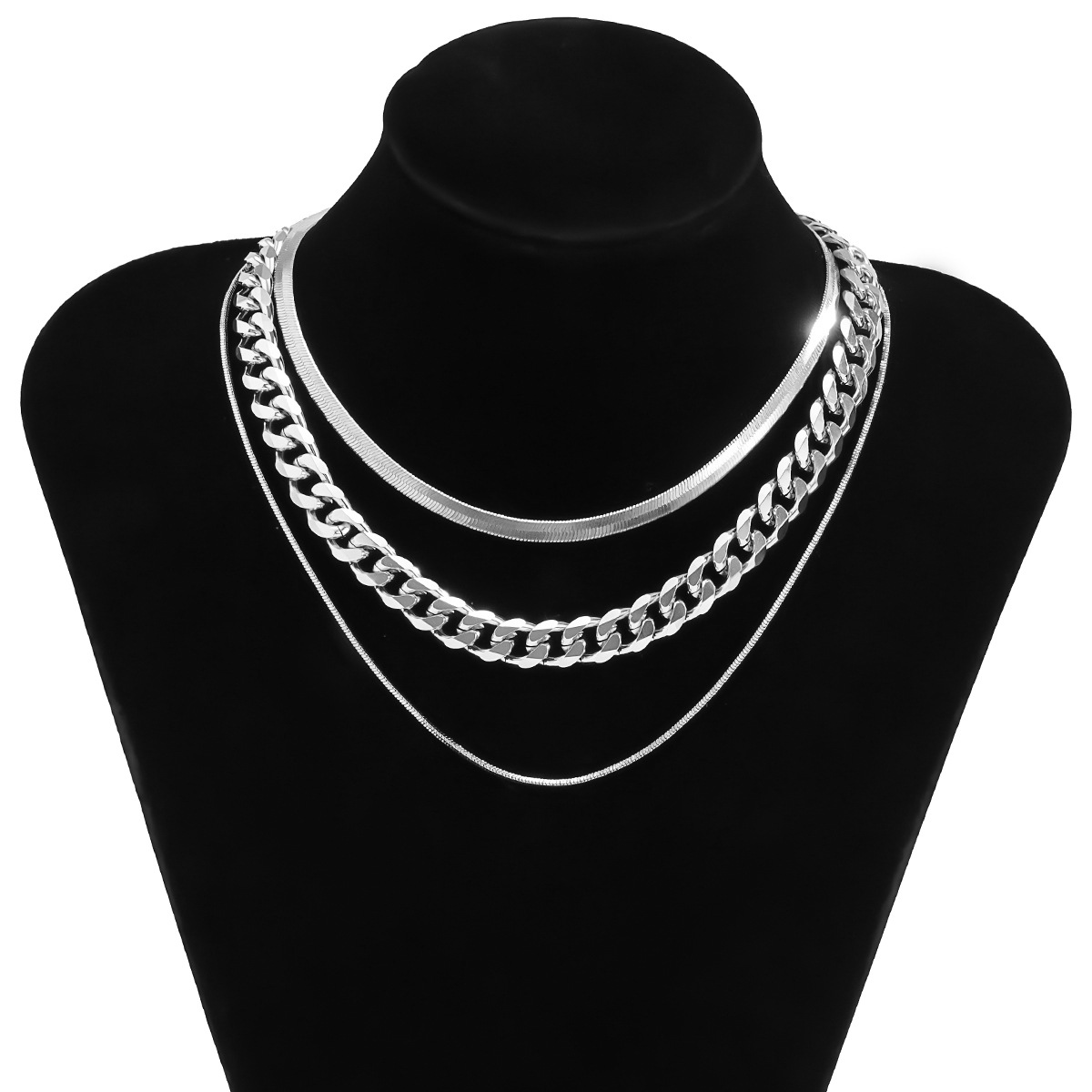 Punk Snake Shape Multi-layer Necklace display picture 6