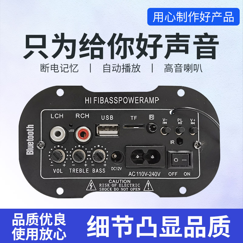 Producción de fábrica transfronteriza dedicada 220V Tarjeta de dos usos amplificador Bluetooth Tarjeta de 5 pulgadas Tarjeta de amplificador analógico