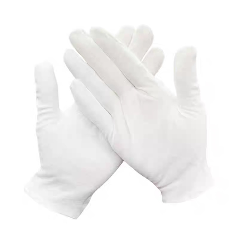 白色厚棉手套   全棉布作业手套   接待文玩盘珠摆   棉纱手套