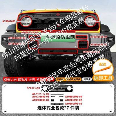 Automobile anti-insect net, the Great Wall Tank 300L - 26-models-of-great-wall-tank-300l-new-energy-vehicle-insect-proof-net-one-piece-welded-upper-and-lower-net-painted-black