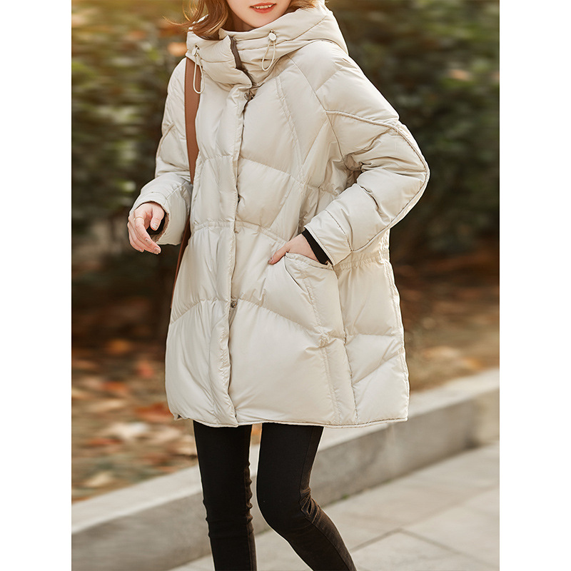 Double-sided elite velvet demi-season fashionable down jacket with…