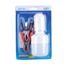 外贸专供LED低压电瓶12V球泡灯带开关夹子线灯12V电瓶灯泡