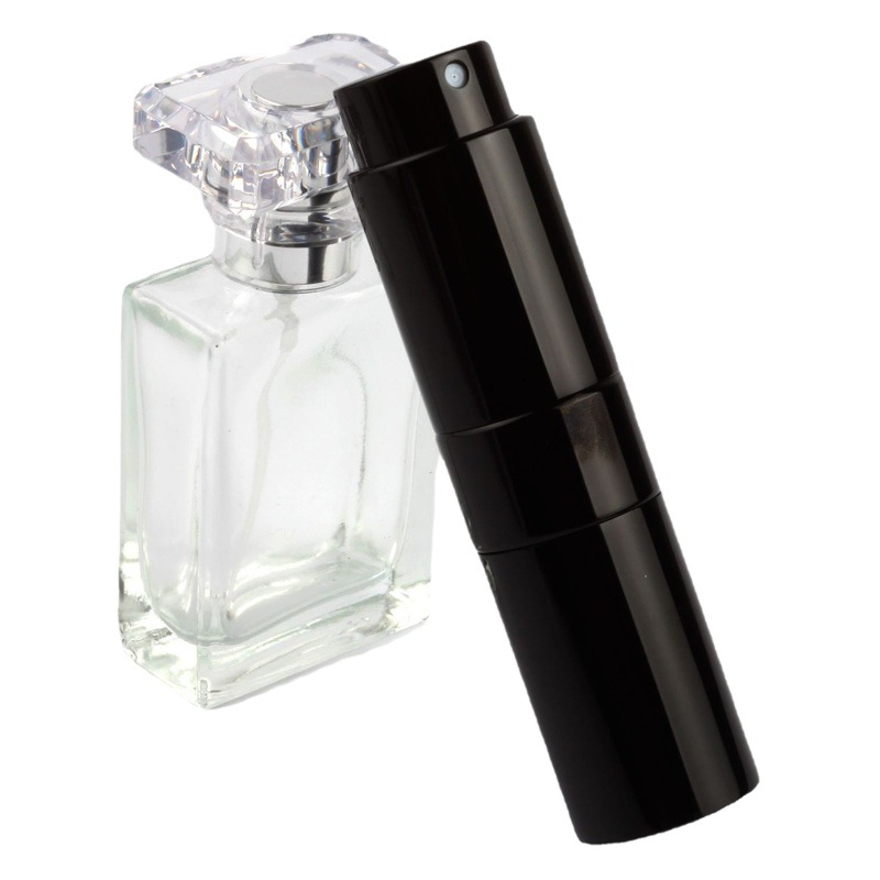 15ML botella de perfume dividida giratoria retráctil botella de perfume de lápiz labial portátil botella de perfume botella vacía botella de spray de vidrio