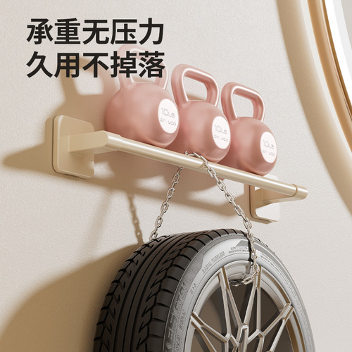 Adhesive Towel Rack Bathroom Non-Drilling Wall Mounted Bath Towel Holder Bathroom Storage Rack Integrated Toilet Towel Bar