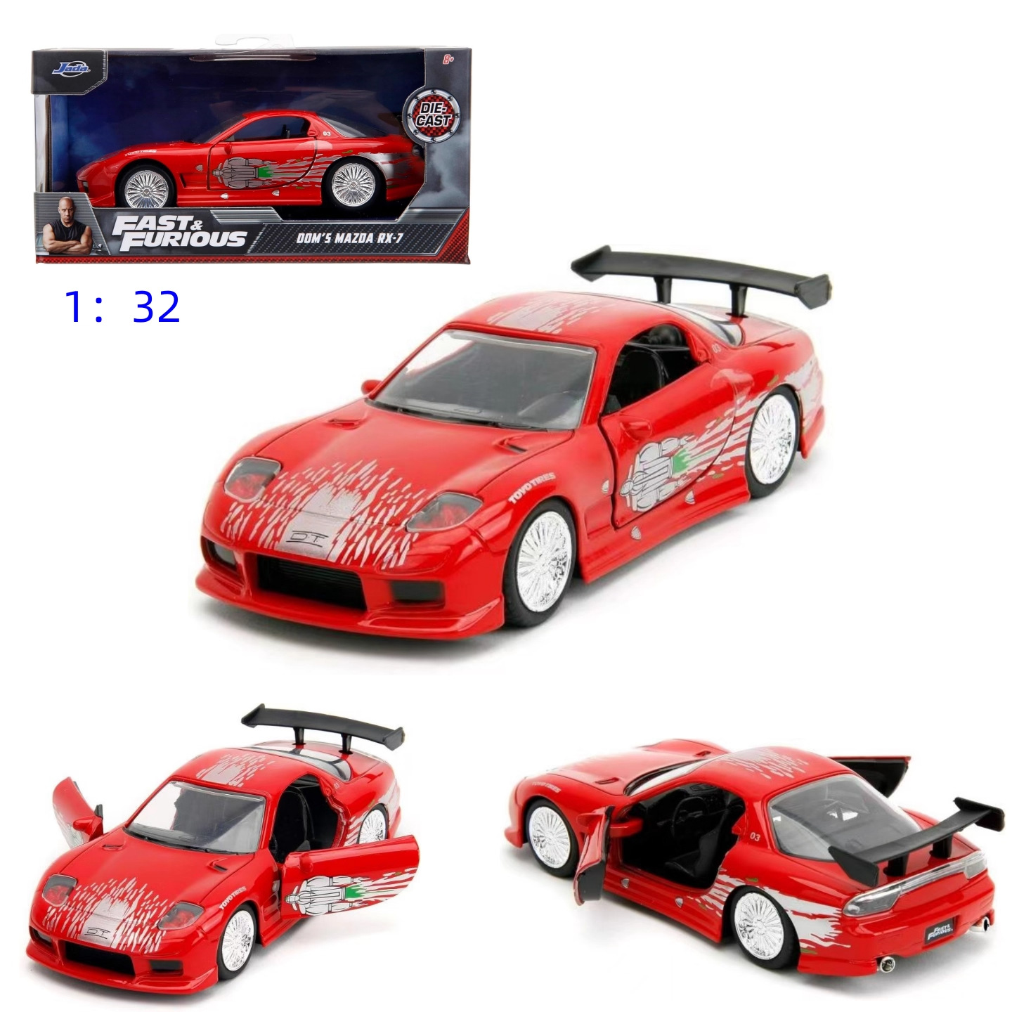 JADA Boy Car Model Regalo de cumpleaños Coche deportivo Juguete 5 Niños Coleccionables Adornos Aleación Regalo Juguete