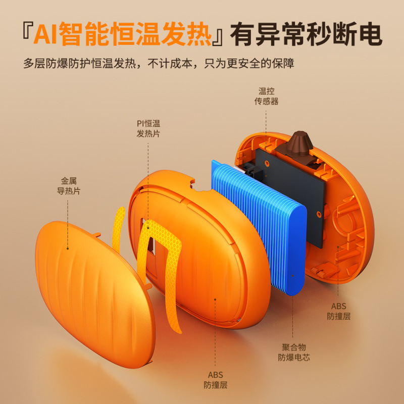 2025新款暖手宝充电款便携式电热饼磁吸手握式暖手器户外伴手礼|undefined