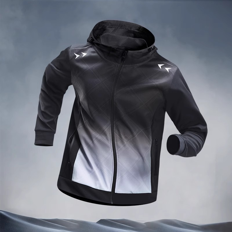 Jacket negro y gris "Running Fitness Fast Seak"