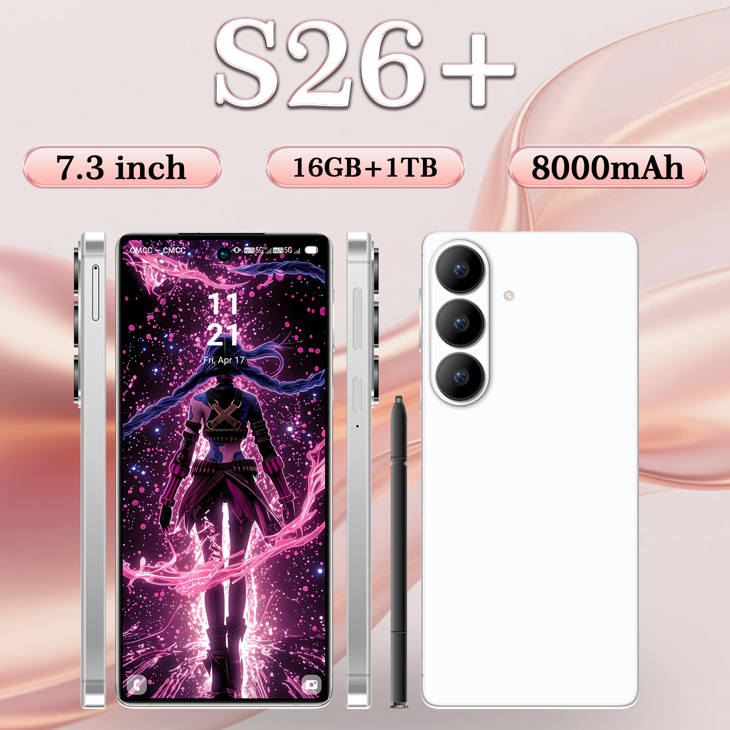 S26+ mobil telefon, beynəlxalq versiya, ağ rəng