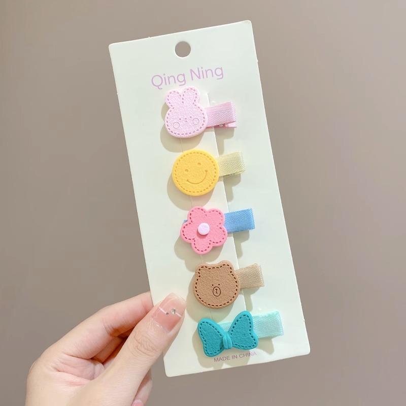 Smiley Face Hairpin 5 Pieces Set