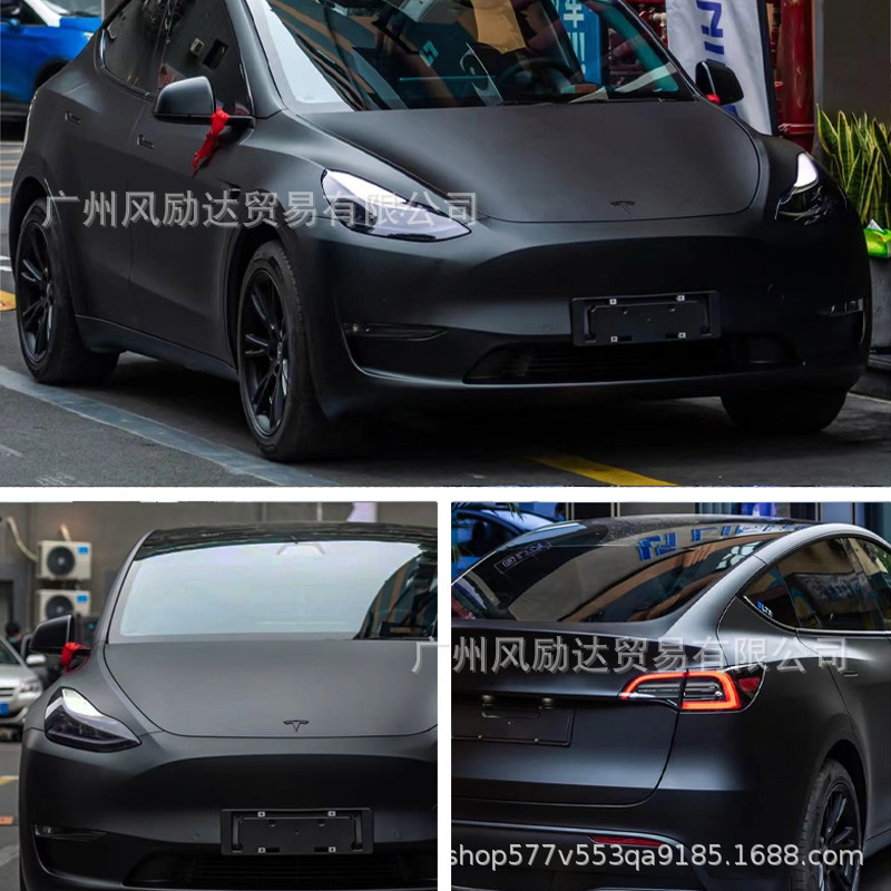 PET car color change film motorcycle electric car black warrior super sub matte car film electro-optic metal body in white film