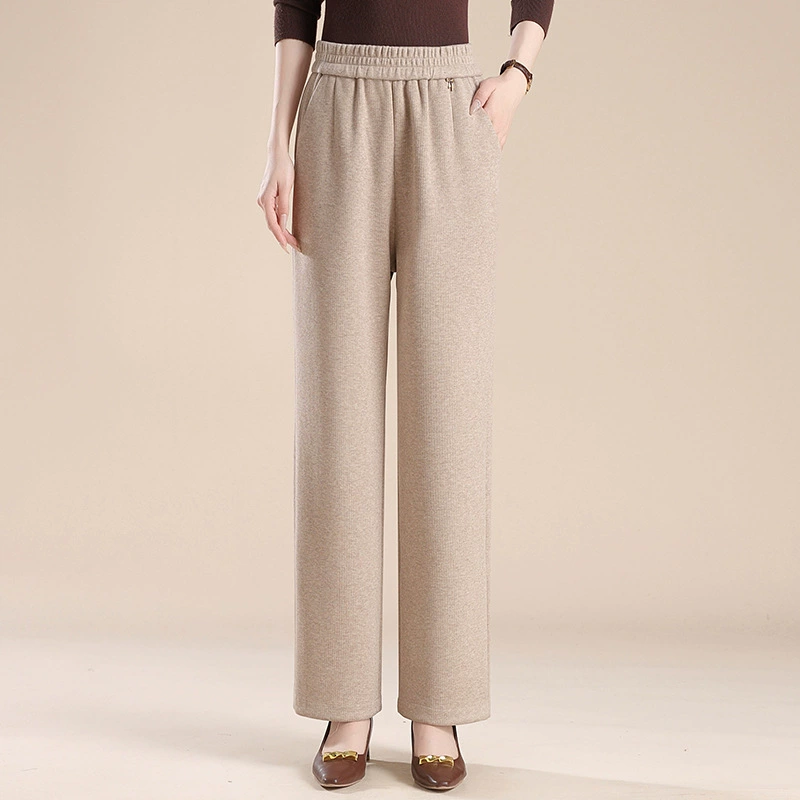 Женские брюки среднего и пожилого возраста осень и зима узкие прямые брюки