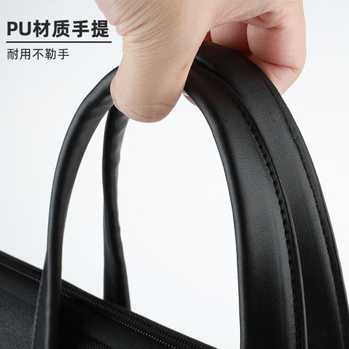 Men's Waterproof Large Capacity Briefcase Business Style Conference Office Commute Handbag Document Bag Computer