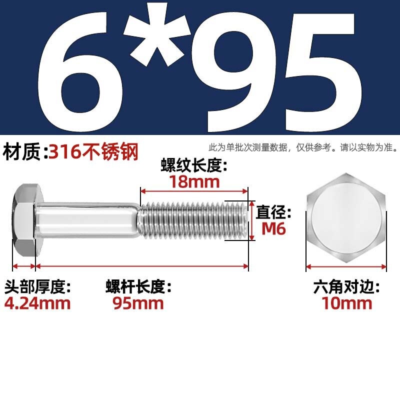 粗杆半牙螺丝316不锈钢外六角螺栓半螺纹半扣螺钉螺杆M6M8M10-M30|undefined