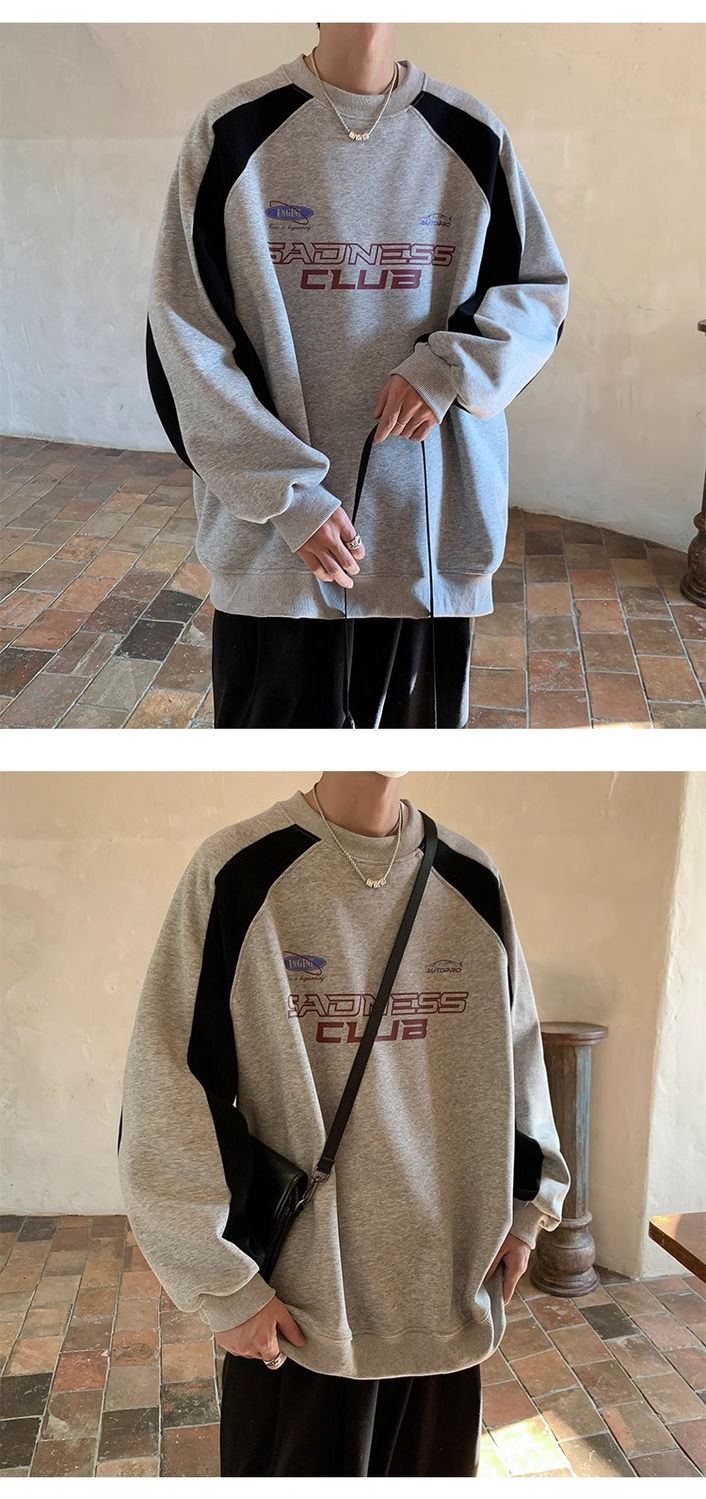Pull homme automne, nouveau manteau épais et ample, style locomotive, sans chapeau, pull d'extérieur_voghion.com
