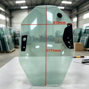 Caterpillar 258-4071 loader front windshield, engineering vehicle front tempered glass windshield