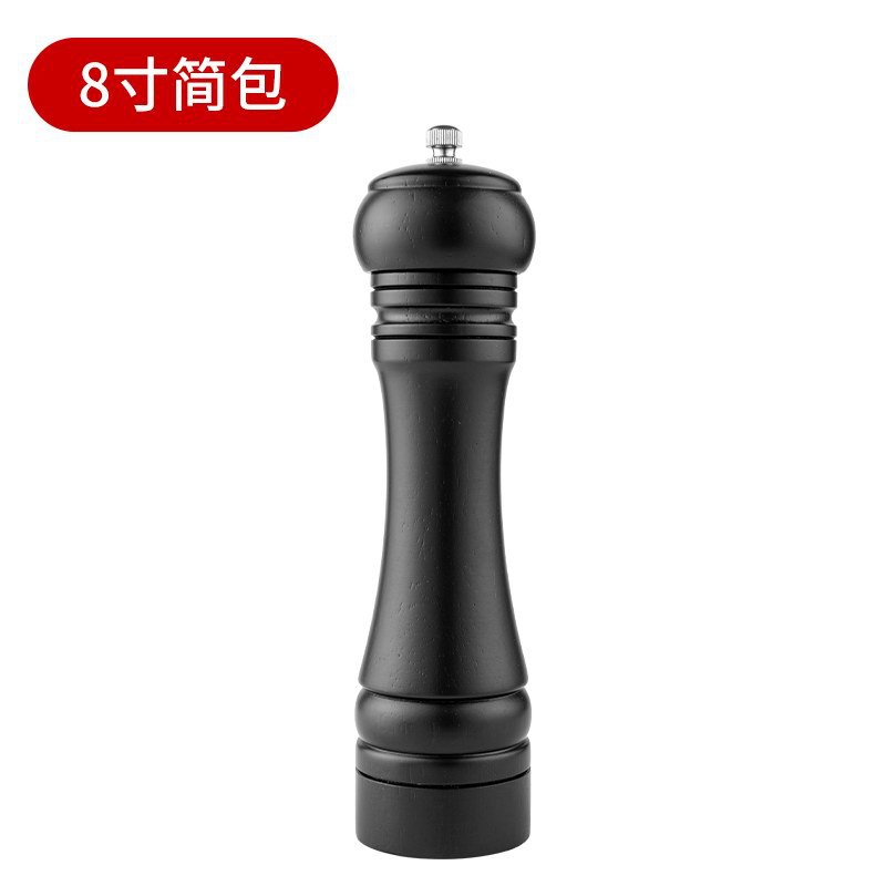 8-pulgadas en blanco y negro PU pintura molinillo de pimienta cocina hogar Rosa sal pimienta negro molino de pimienta condimento botella