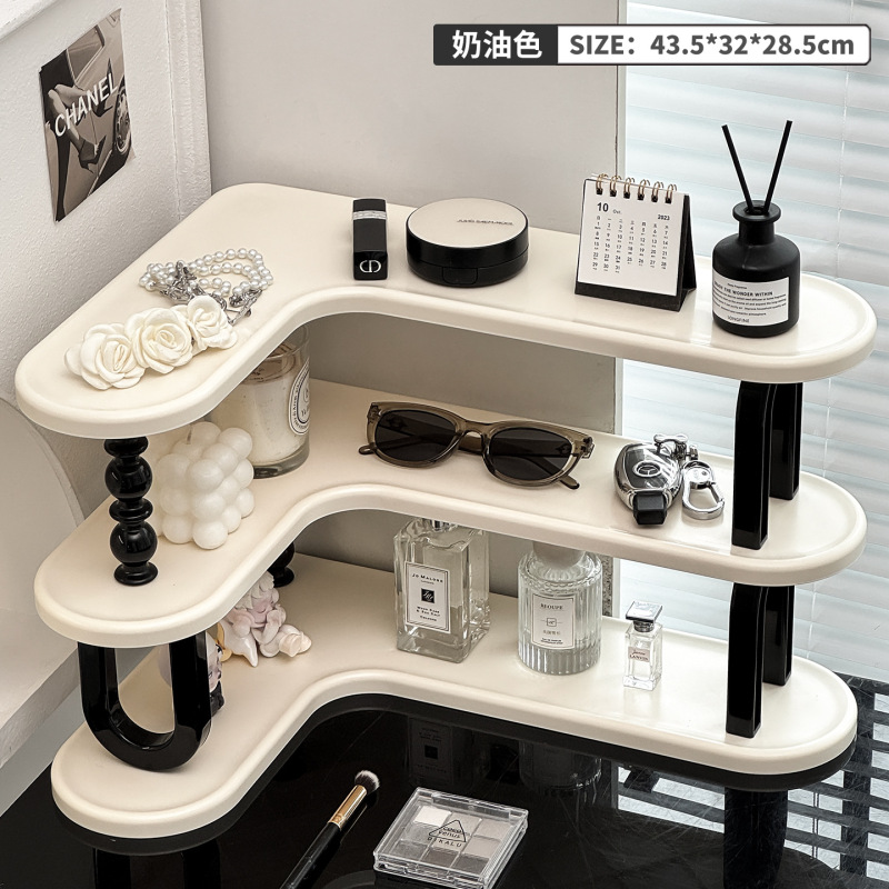 Cosmetics Storage Rack with a High-End Feel, Desktop Entryway Organizer, Multi-Layer Key Holder, Jewelry Tray