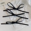 Black hairgrip with bow, 3mm