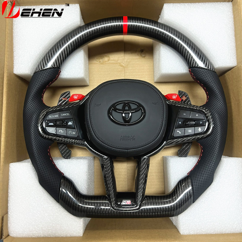 Suitable for 19-26 Toyota Supra racing steering wheel MK4 MK5 A90A91 modified carbon fiber steering wheel