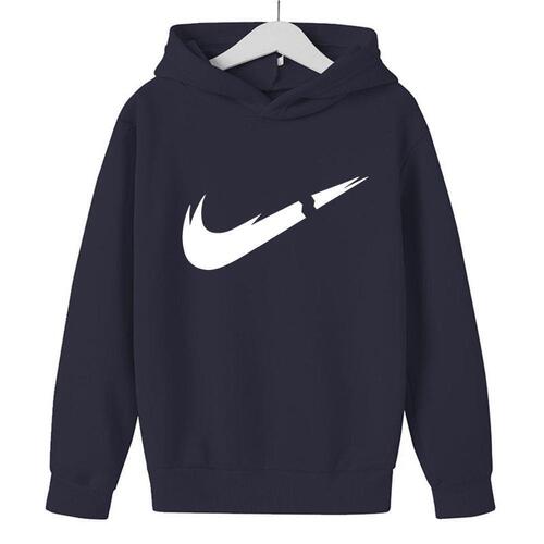 Spring Autumn New Children's Sports Sweatshirt Solid Color Print Boys Casual Long Sleeve Outerwear Baby Hooded To Wear