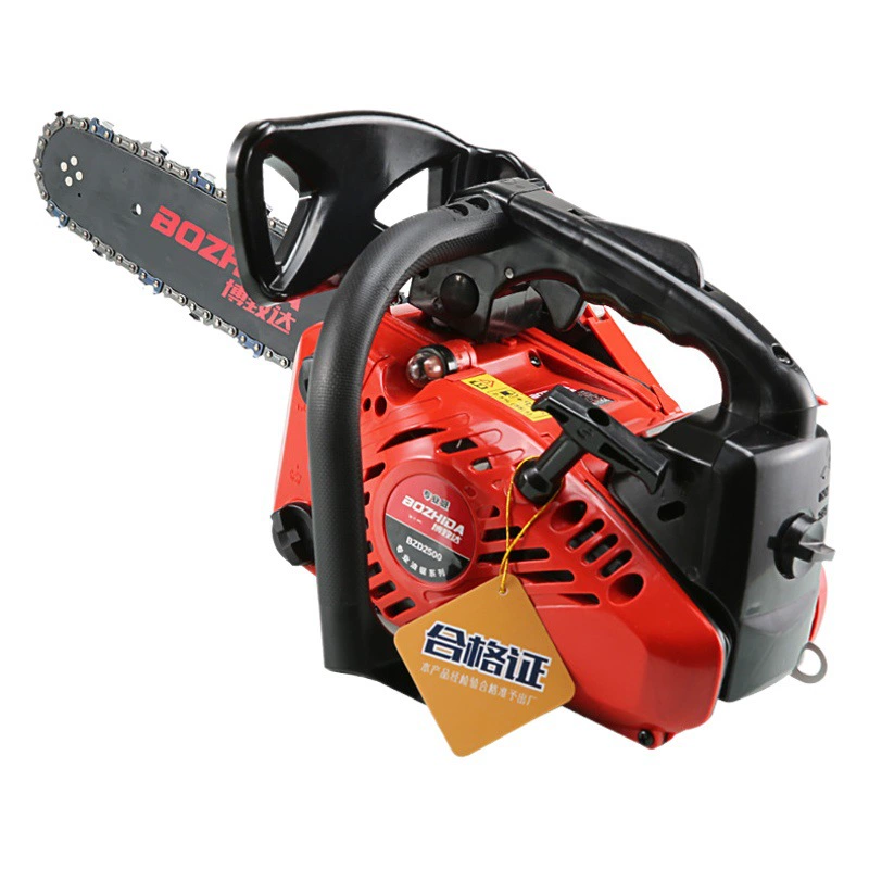 Малая цепная пила Бензиновая малая цепная пила Легкая Одноручная пила Бамбуковая пила 2500 Logging Небольшая цепная пила одной рукой