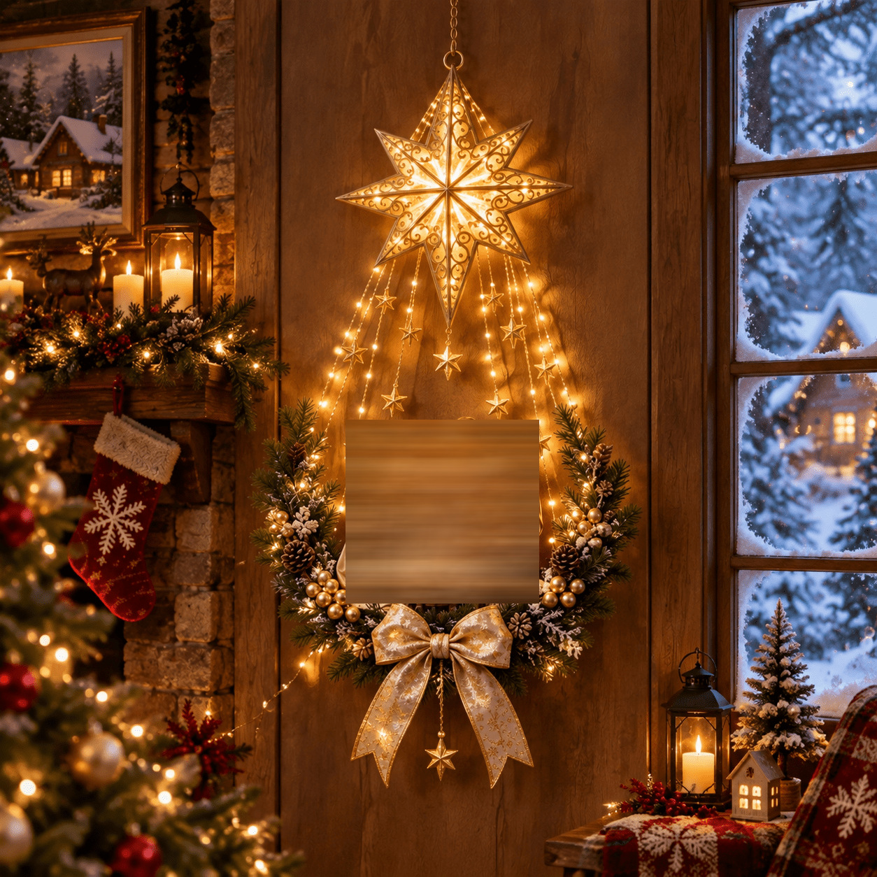 Decoración de Pared Luminosa del Nacimiento de Acrílico para Navidad