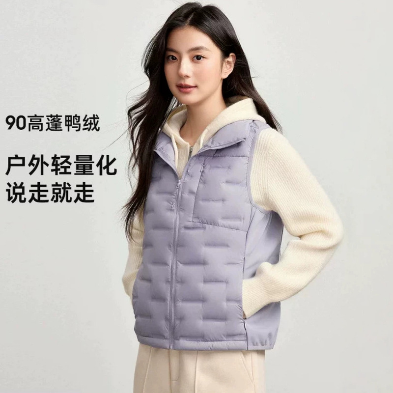 90% down Lightweight down Jacket Women's Vest 2026 New Autumn and Winter Casual Fashion Versatile Warm Vest Jacket 90% down Lightweight down Jacket Women's Vest 2026 New Autumn and Winter Casual Fashion Versatile Warm Vest Jacket