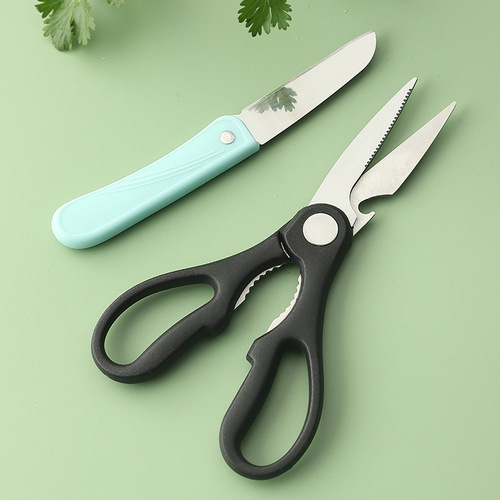 Yangjiang Stainless Steel Scissors Fruit Knife Set Includes Peeler and Kitchen Shears