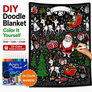 DIY Coloring Blanket�}�Q���Tɫ̺��Christmas�ֹ����P�T�fë̺