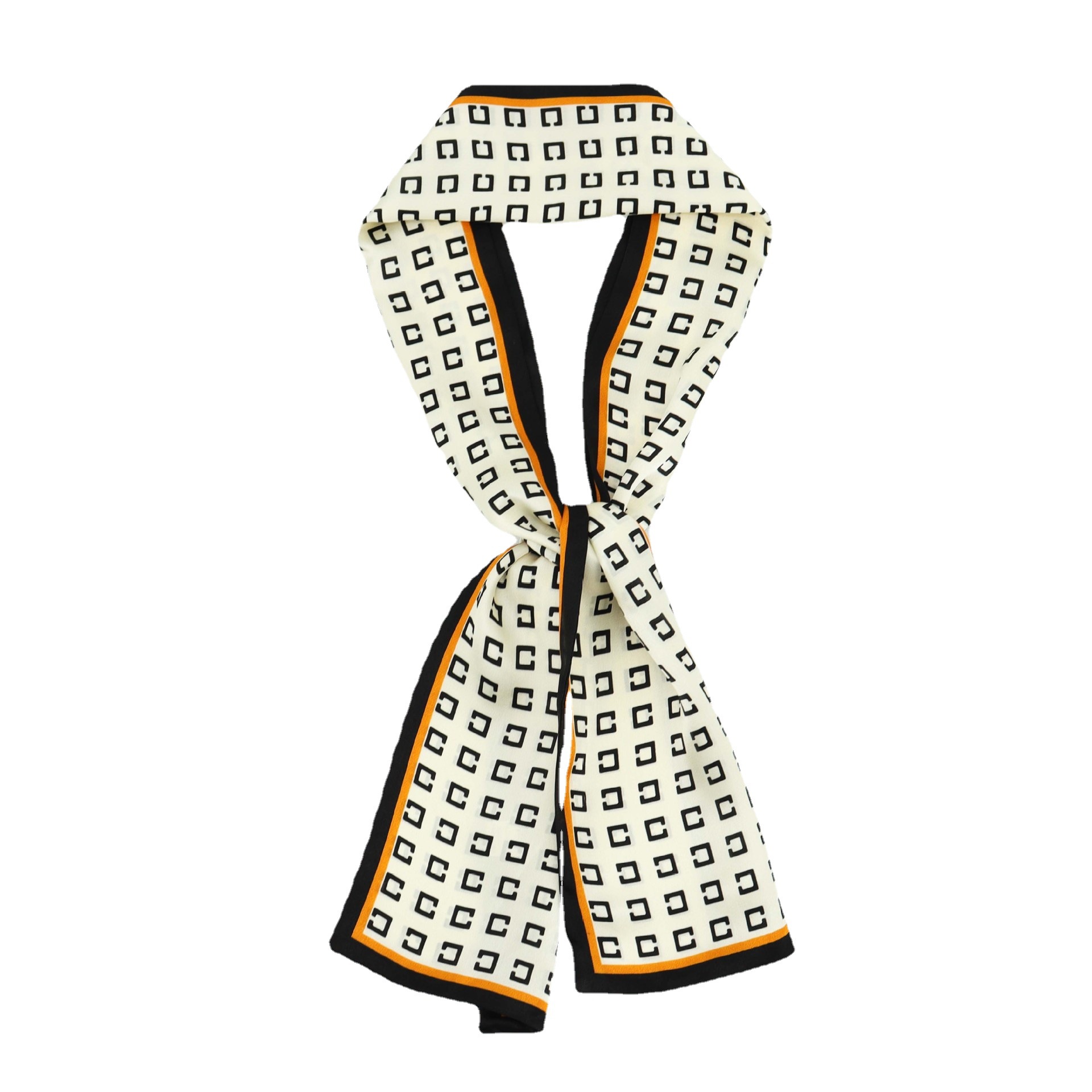 Verano nuevo francés simple bufanda de seda larga de las mujeres del todo-fósforo de la bufanda de cinta de alta calidad delgada bufanda estrecha al por mayor