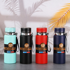 網紅316不鏽鋼保溫杯大容量茶水分離吊帶杯戶外直飲登山運動水杯