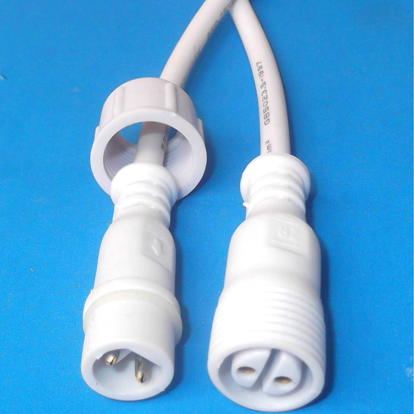 2-жильный штекер 1,5 квадратных метра из чистой меди, провод в оболочке, светодиодный водонепроницаемый разъем, штекер питания, механический разъем для электрика