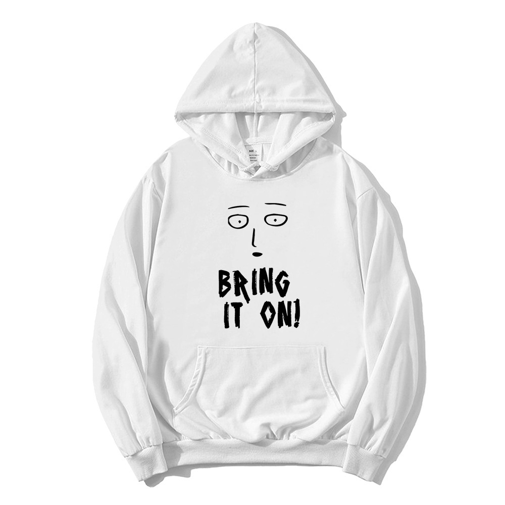 Un golpe Superman Saitama Teacher Anime Periférico Otoño e invierno Moda para hombres y mujeres Suéter de pareja Sudadera con capucha Chaqueta de manga larga