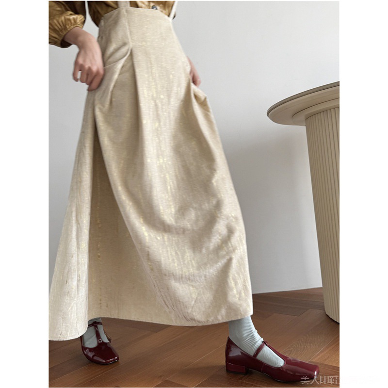 Demi-season retro Mary Jane shoes square toe