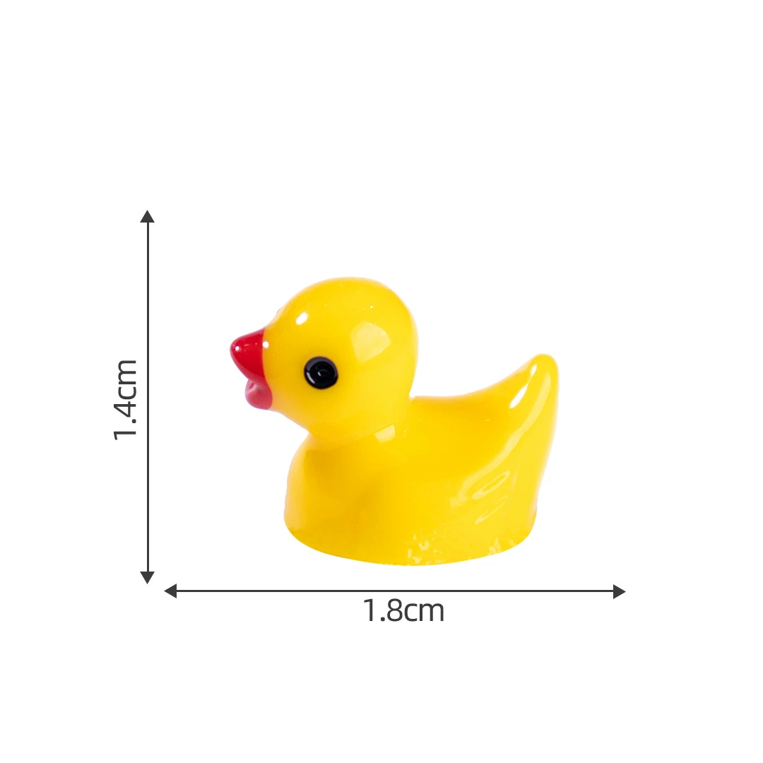 Pendant (B.Duck) mini duck minifigure, glossy resin, assorted colors, 1.8×1.2×1.6 cm