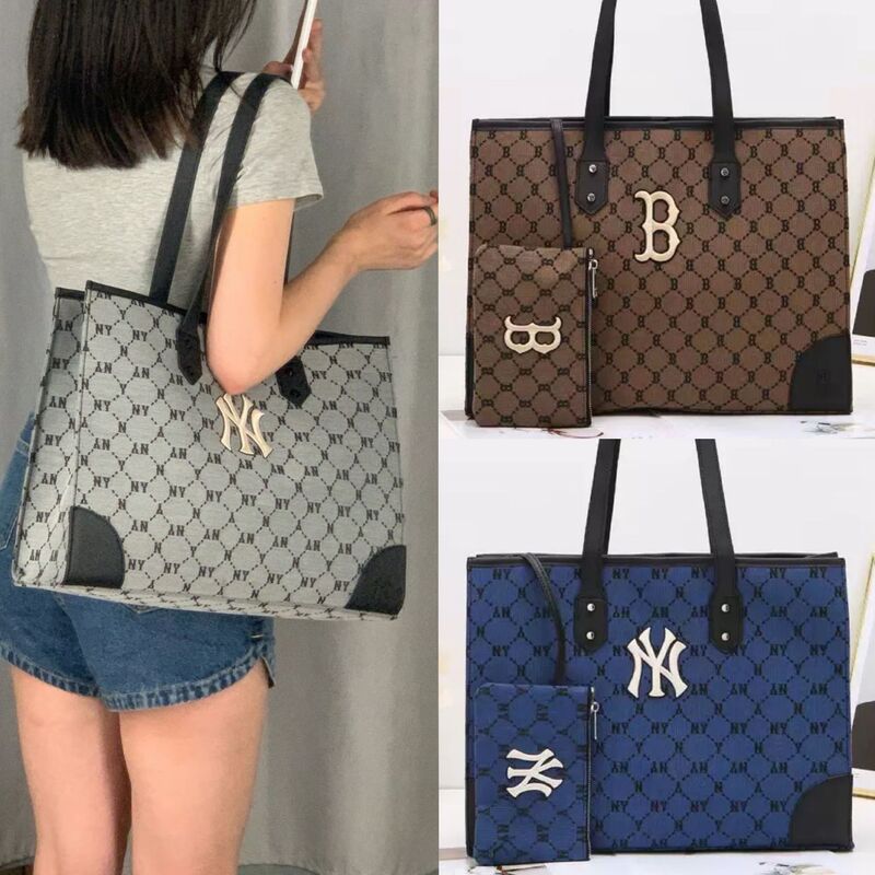 Korean Mlb Tote Bag New Style Commuter High-End Ny Large Capacity Fashionable Versatile Shoulder Handbag Tote Bag Korean Mlb Tote Bag New Style Commuter High-End Ny Large Capacity Fashionable Versatile Shoulder Handbag Tote Bag