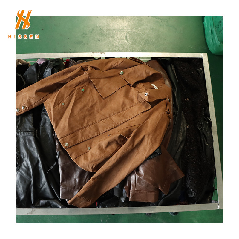 used leather clothes优质货源二手皮衣外套旧衣服出口挪威丹麦