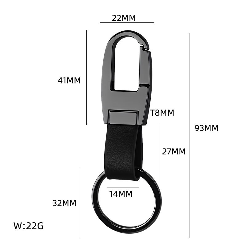 Creativa hebilla de cintura de cuero genuino llavero de metal personalizado moda Simple hebilla de cintura de los hombres llave del coche anti-perdido pequeño regalo