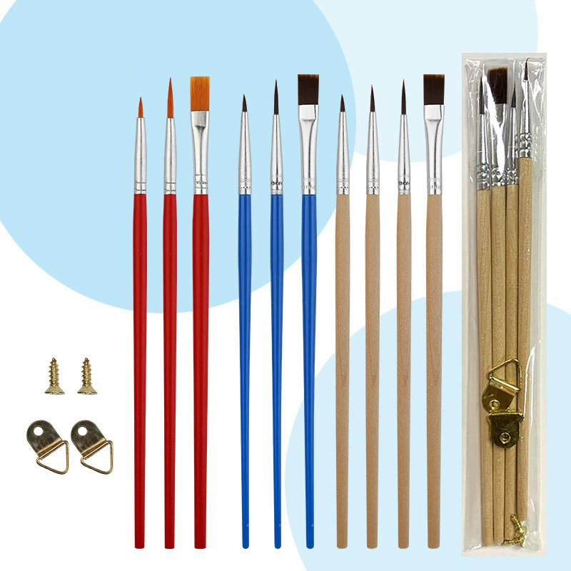 Фабрика оптом детские нейлоновые волосы цифровая масляная кисть гипсовая кукла цветной нейлоновый крючок набор с крючком